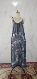 Dress - Tie Shoulder Long Tie dye