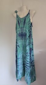 Dress - Tie Shoulder Long Tie dye